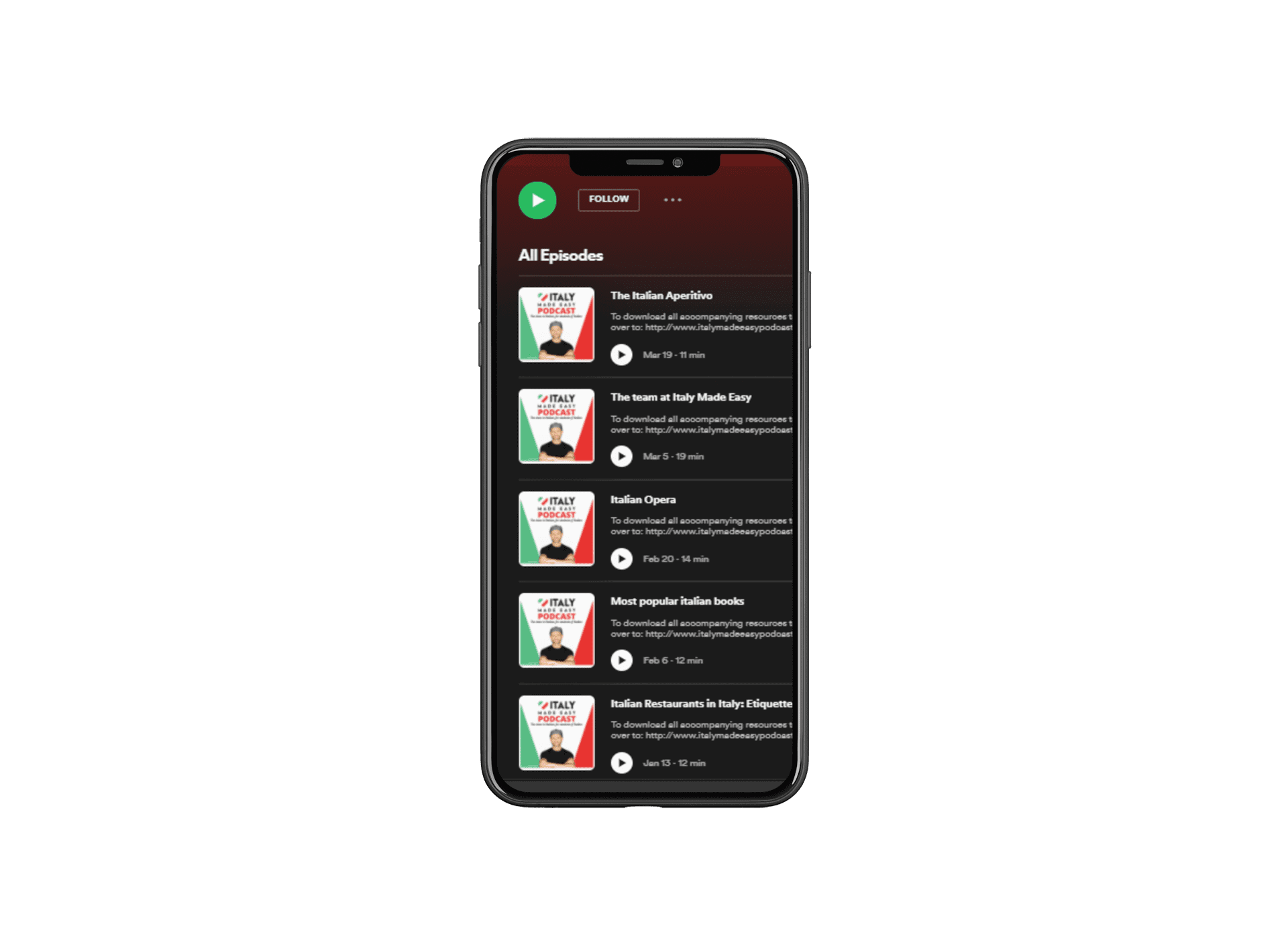 Podcast mobile mockup